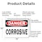 Signmission Corrosive Danger Sign, Aluminum, 14in W x 10in L, 2PK OS-2PACK-DS-A-1014-L-19323 - alternate 5